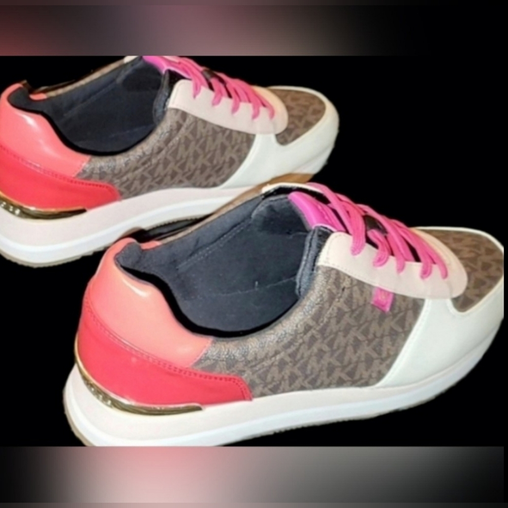 Michael Kors Monique Trainer Pink/Brown - Picture 9 of 12